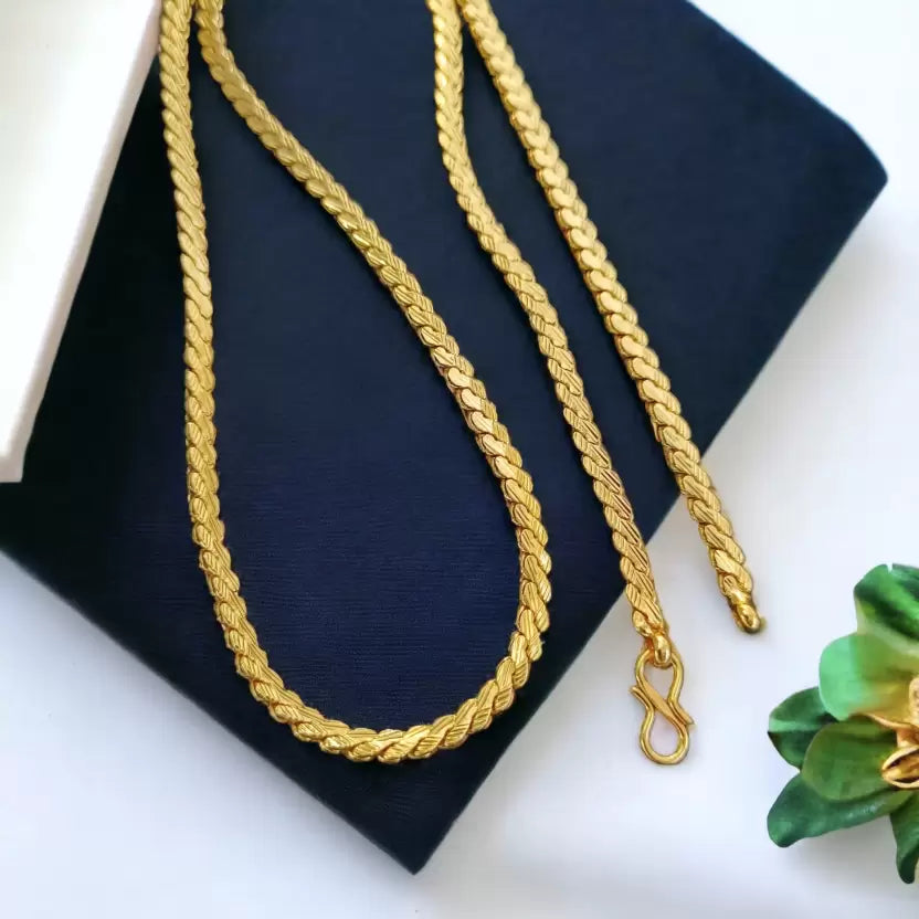 Gold Chain Imported New S Patti Designer Brass Chain 24 Inch Men,Women Gold-plated Plated Brass Chain