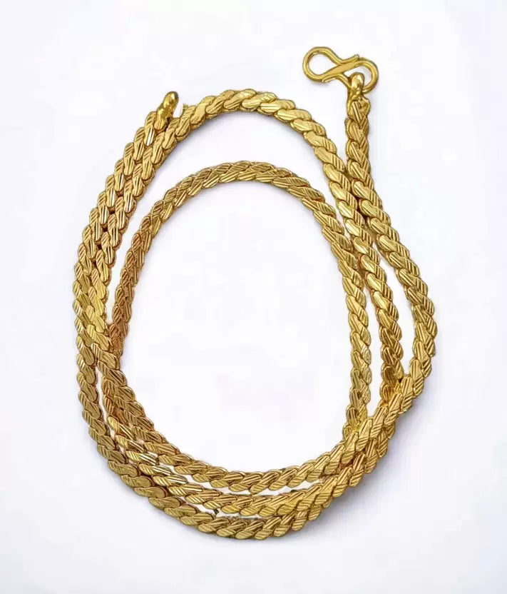 Gold Chain Imported New S Patti Designer Brass Chain 24 Inch Men,Women Gold-plated Plated Brass Chain