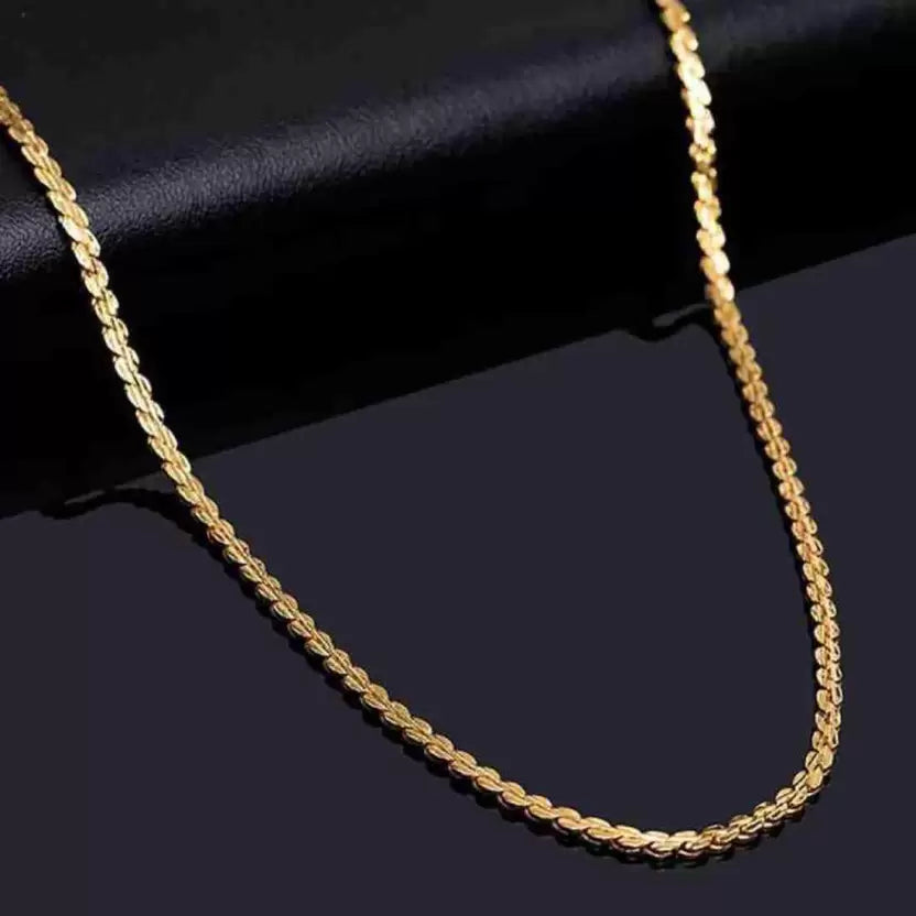 GOLD PLATED CHAIN Gold-plated Plated Brass Chain 3pc combo