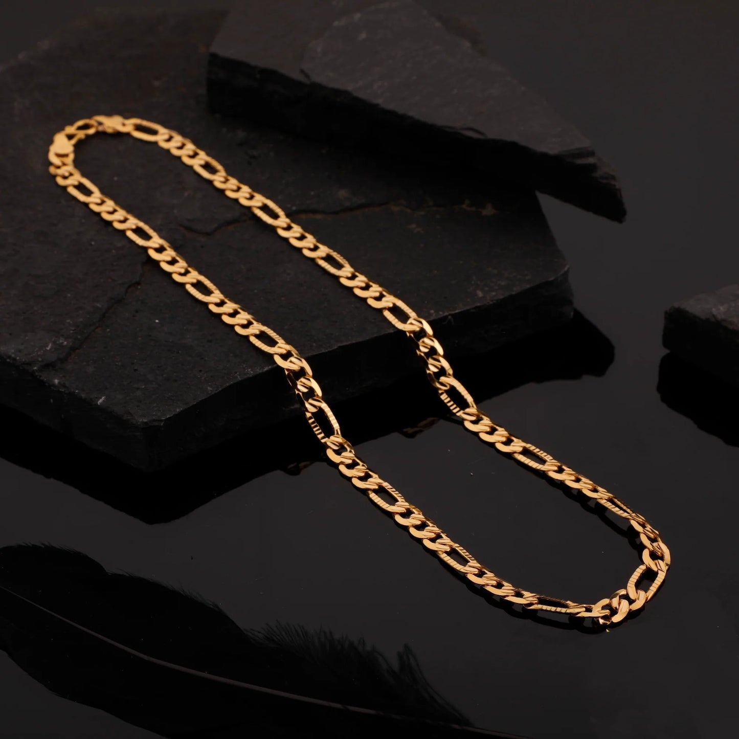 Gold Plated Sachin Chain For Men FMA006