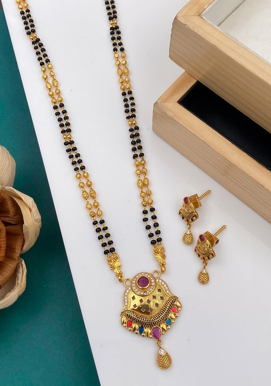 ANTIQUE MANGALSUTRA DIAMONDS WITH CHAIN FOR WOMEN