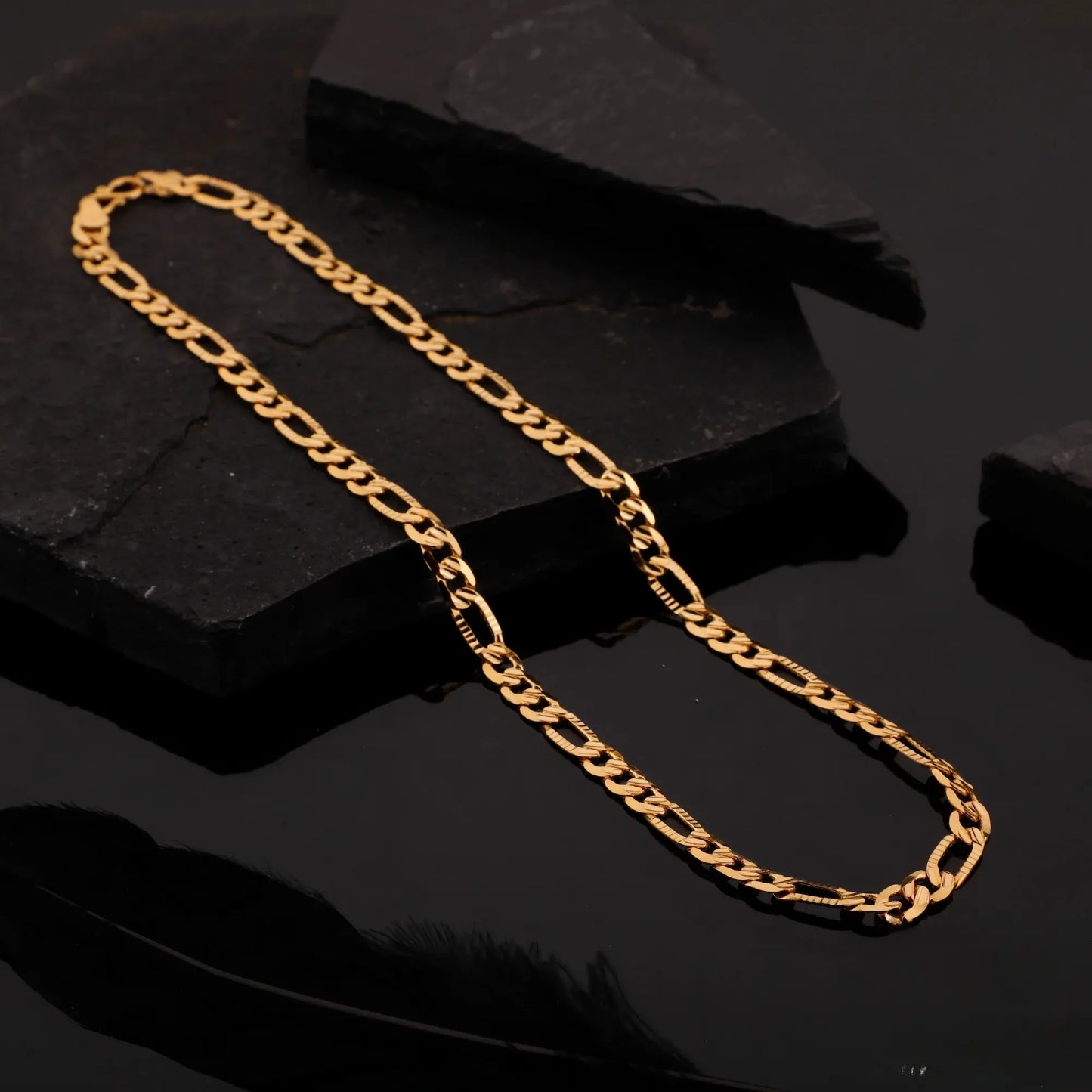 Gold Plated Sachin Chain For Men FMA006