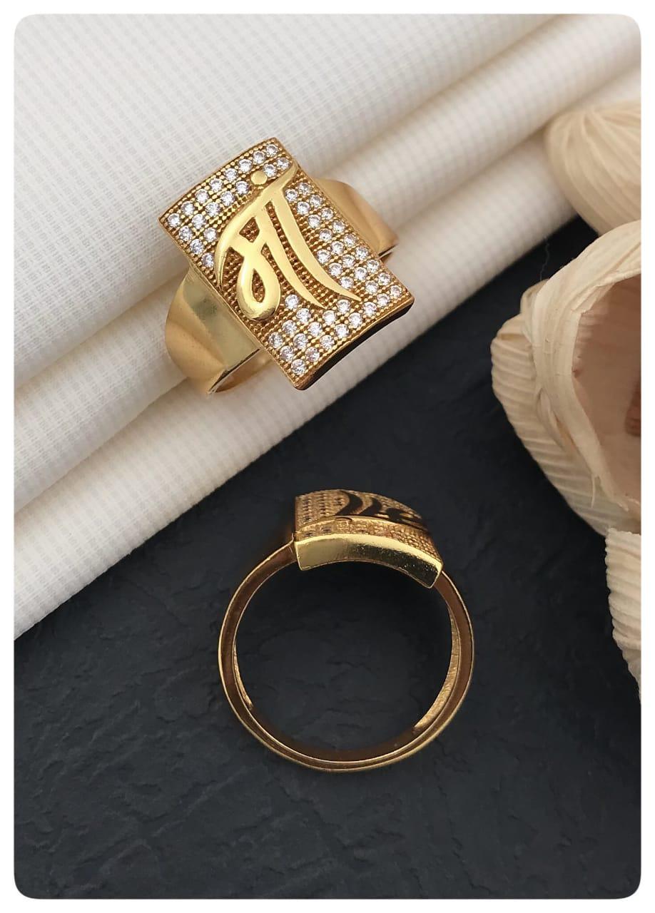 Maa -Letter Ring Diamonds For Men