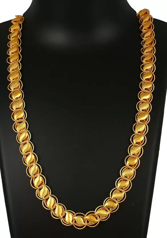 Premimum Quality Beadworks Hand Made Gold Plated Chain for Men's(Chain-22) Gold-plated Plated Brass Chain