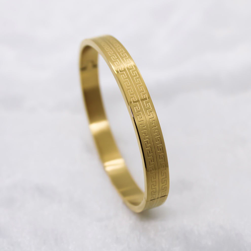 Ancient Great Wall Men's Gold Bracelet