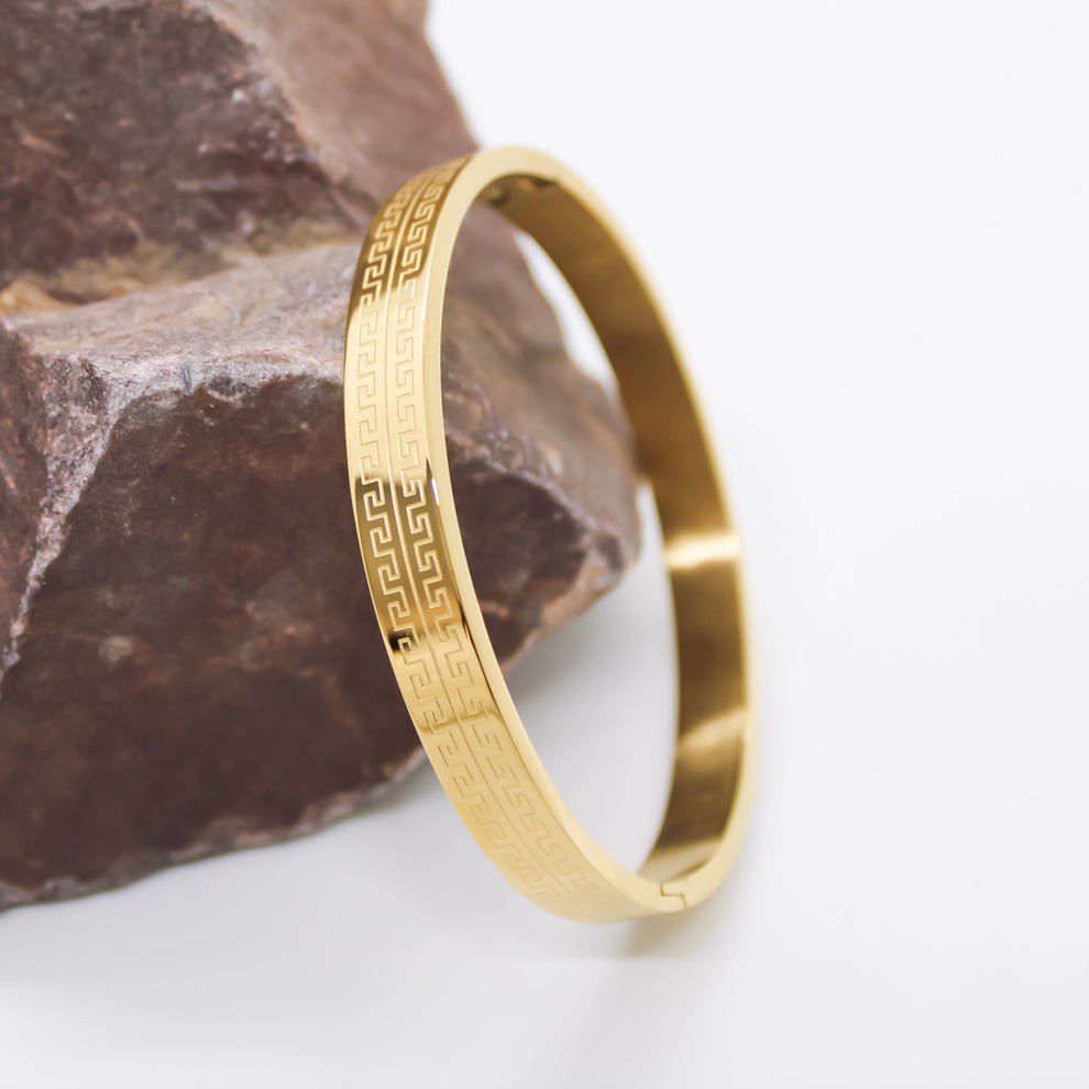 Ancient Great Wall Men's Gold Bracelet