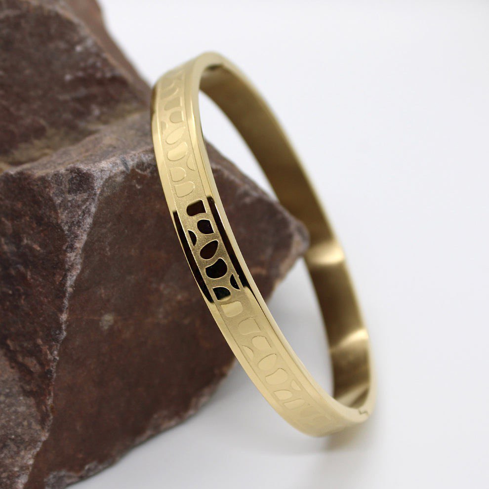 Premium River Rock Gold Men's Bracelet