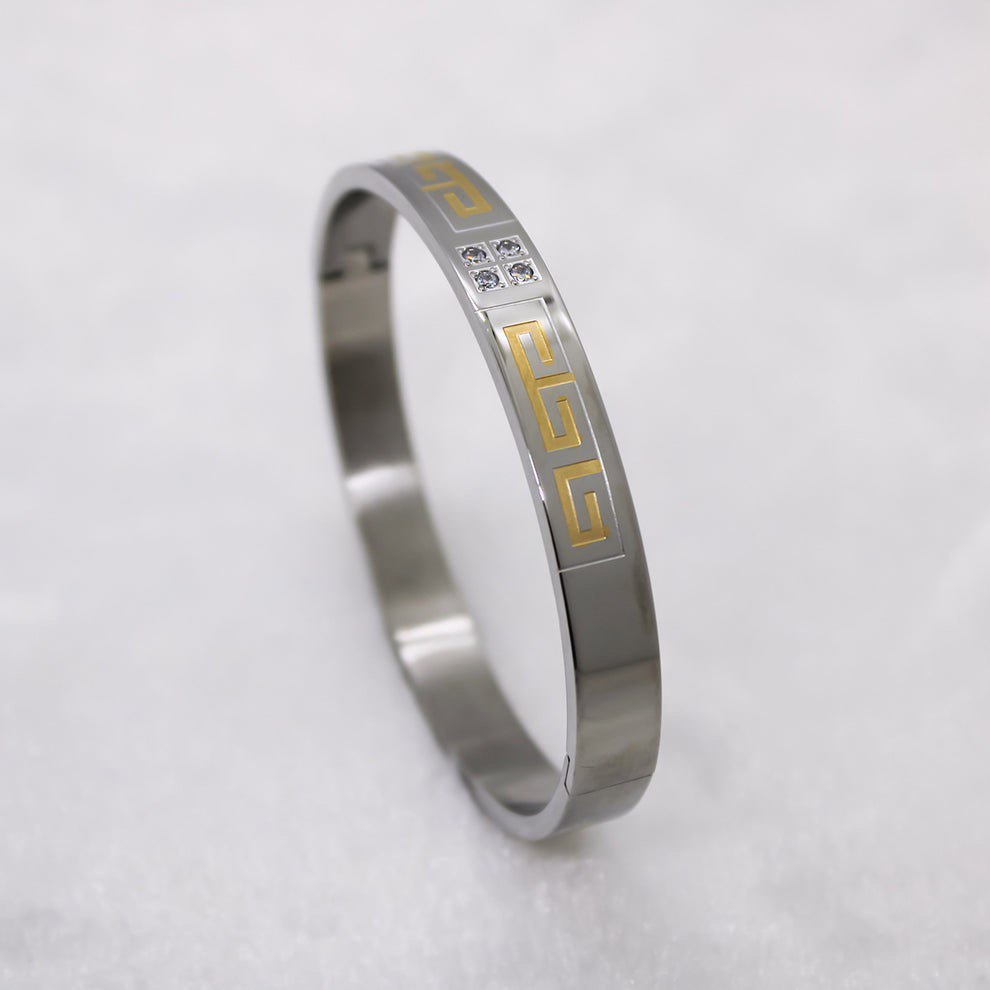 Great Wall Silver & Gold Men's Bracelet